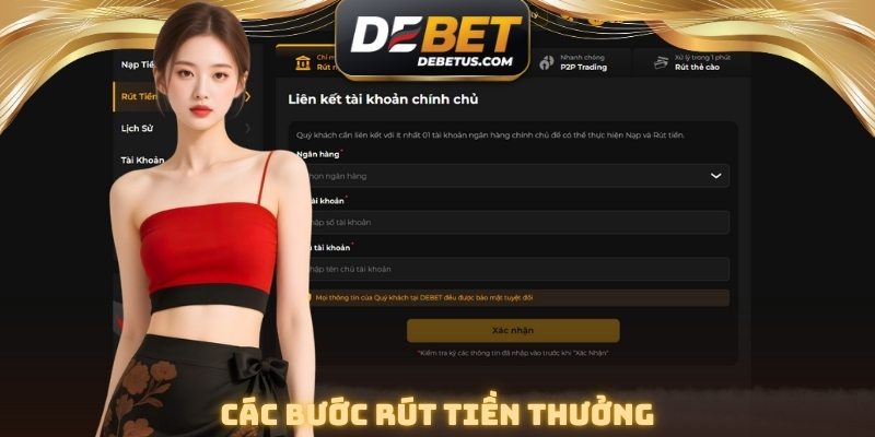 Hướng dẫn chi tiết cách rút tiền thưởng về ngân hàng