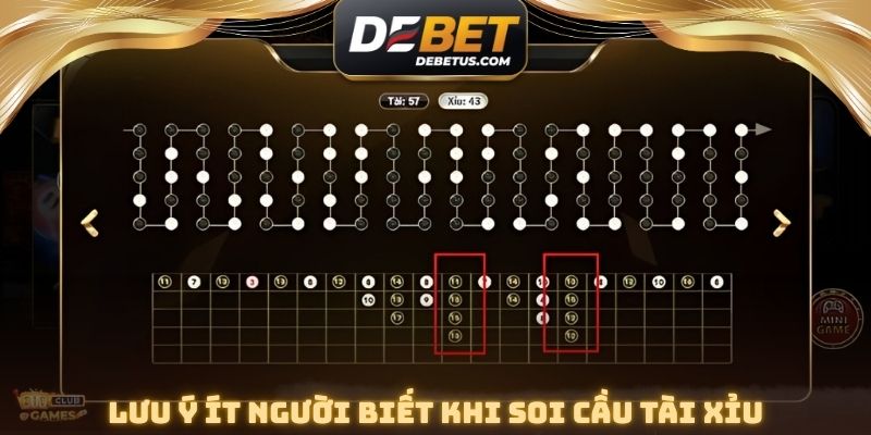 Lưu ý ít người biết khi soi cầu tài xỉu